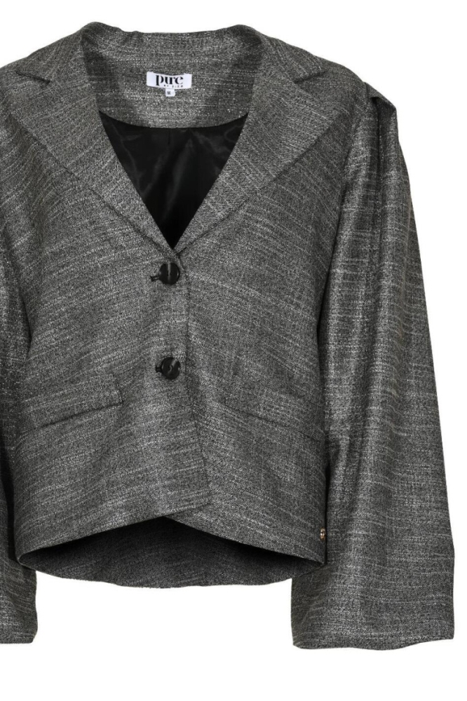 Zizo zwarte dames blazer | Close up