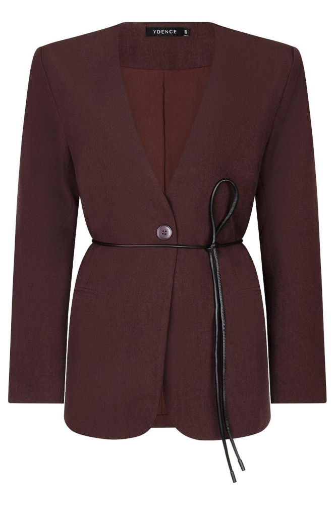 Ydence bruine dames blazer | Achteraanzicht