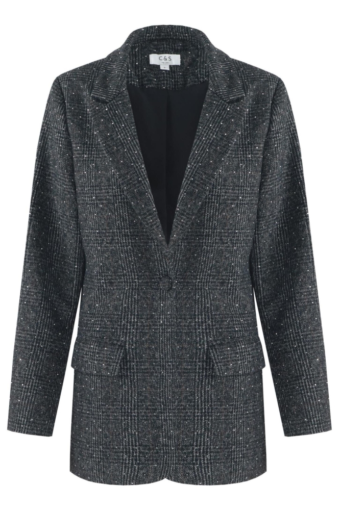 C&S The Label grijze dames blazer | Vooraanzicht