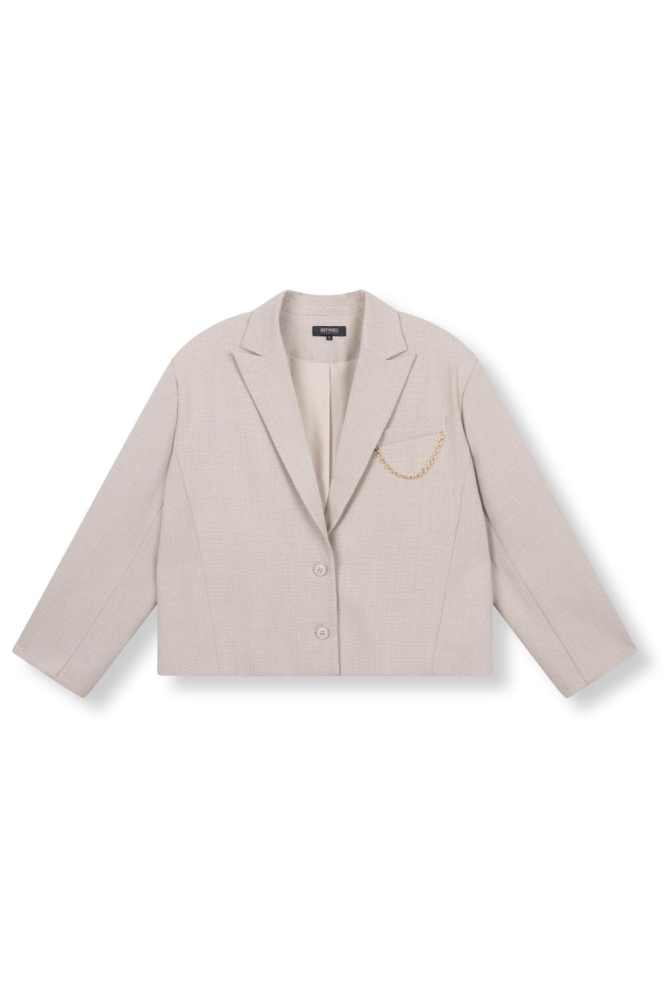 Refined Department beige dames blazer | Vooraanzicht