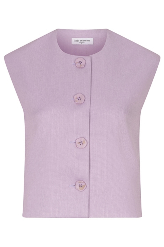Lofty Manner paarse dames gilet | Vooraanzicht