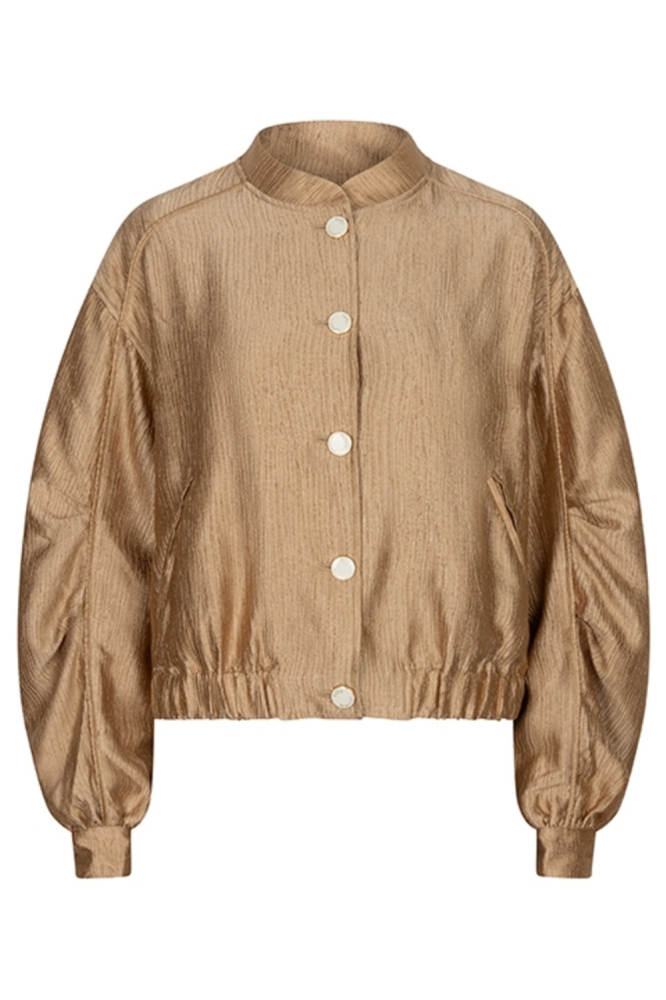 Lofty Manner gouden dames jas | Vooraanzicht