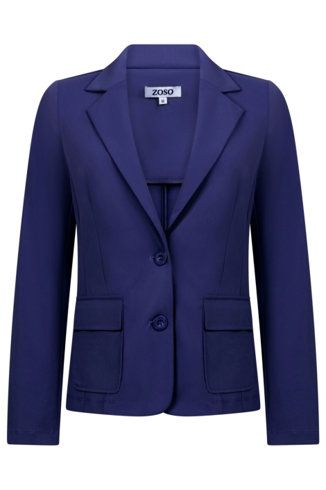 Zoso blauwe dames blazer | Vooraanzicht