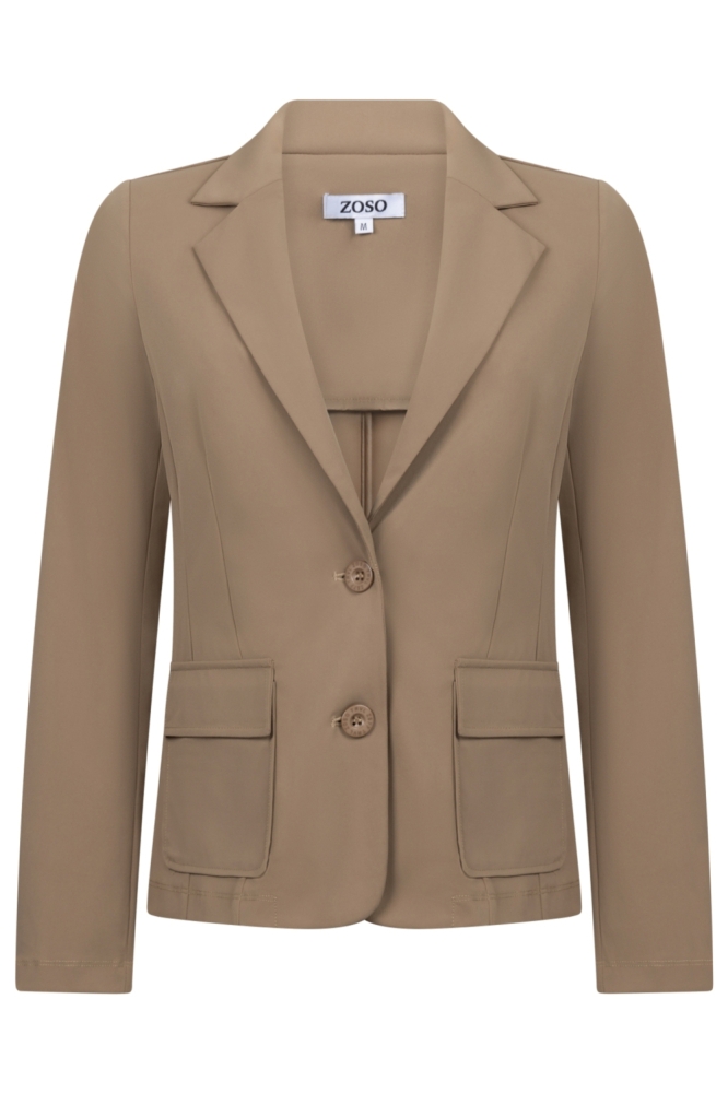 Zoso camel dames blazer | Vooraanzicht