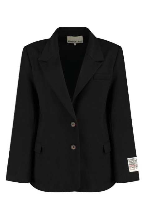 Harper & Yve zwarte dames blazer | Vooraanzicht