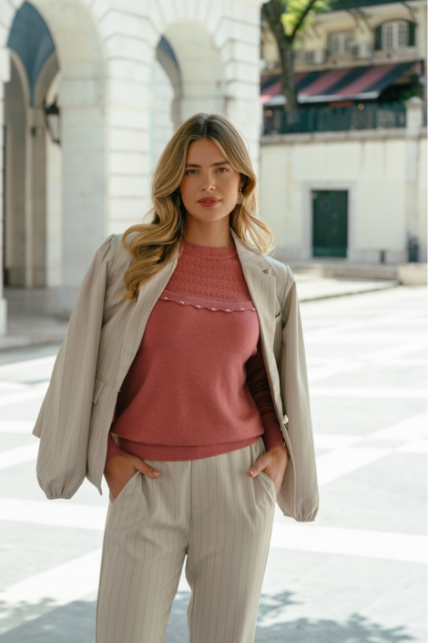 C&S The Label beige dames blazer | Sfeerbeeld, In situatie