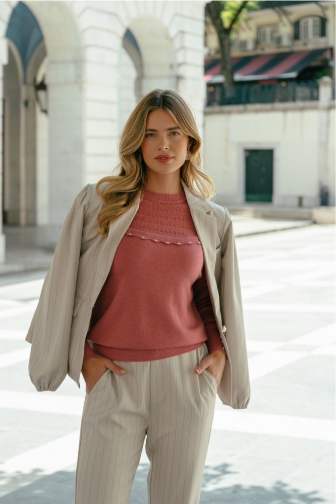 C&S The Label beige dames blazer | Sfeerbeeld, In situatie