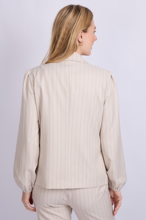 C&S The Label beige dames blazer | Model achteraanzicht