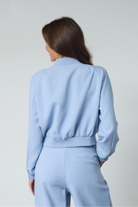 SisterS point blauwe dames blazer | Model achteraanzicht