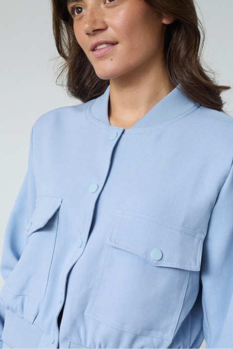 SisterS point blauwe dames blazer | Close up