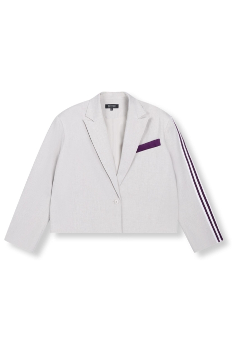 Refined Department grijze dames blazer | Vooraanzicht