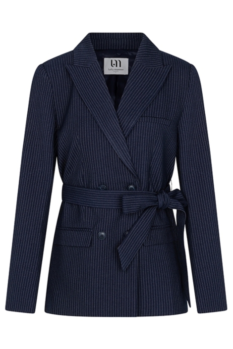 Lofty Manner blauwe dames blazer | Vooraanzicht