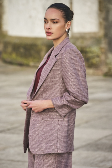 EsQualo bordeaux dames blazer | Sfeerbeeld, In situatie