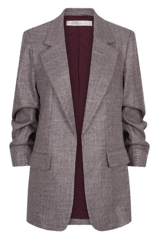 EsQualo bordeaux dames blazer | Vooraanzicht
