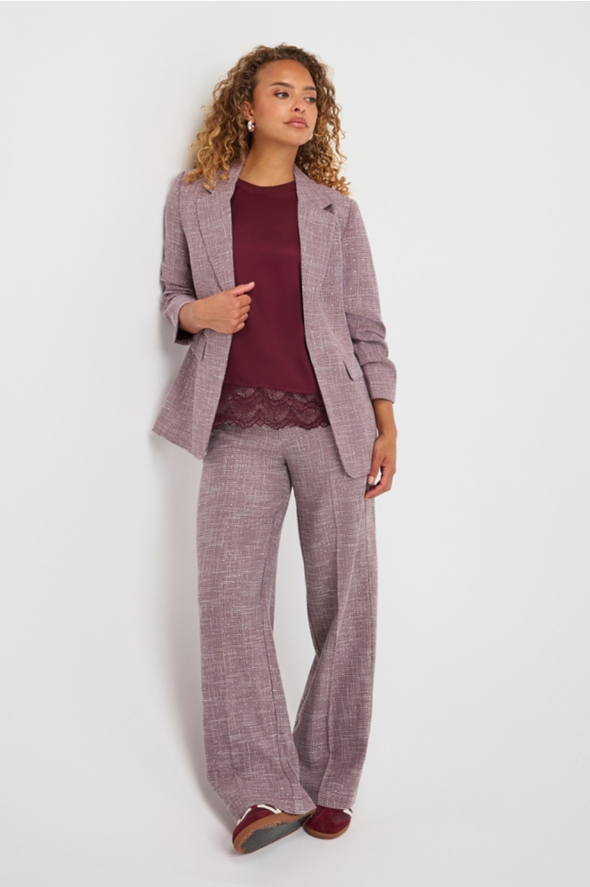 EsQualo bordeaux dames blazer | Model