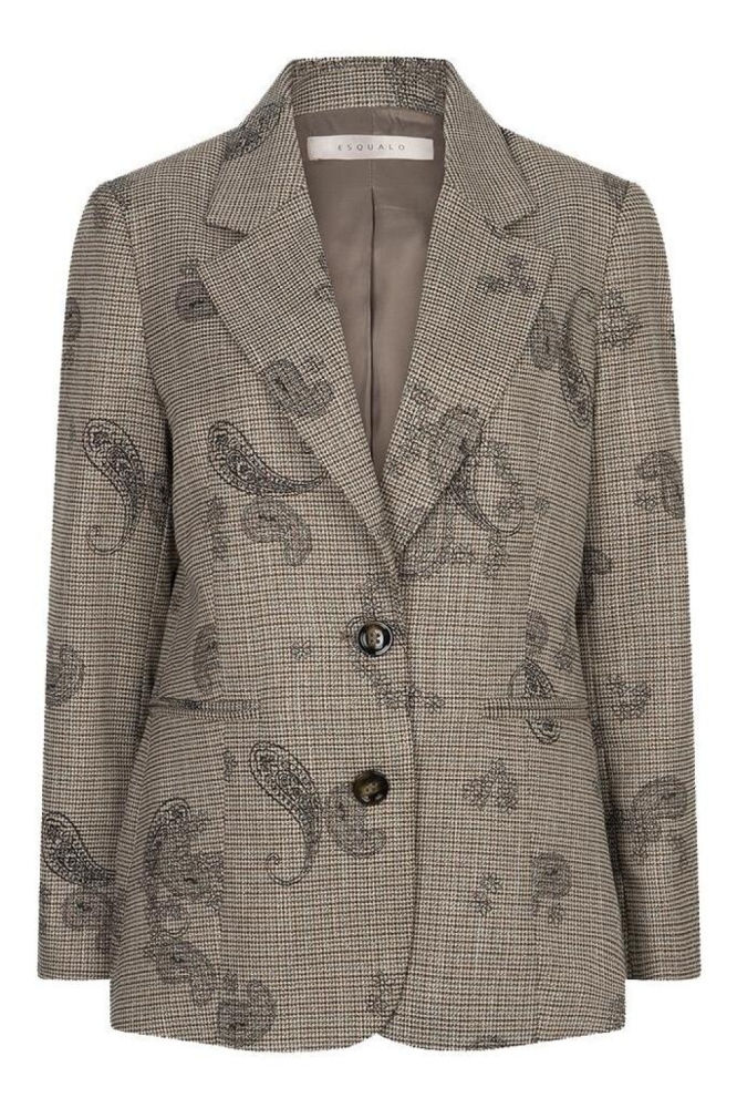 EsQualo zwarte dames blazer | Vooraanzicht