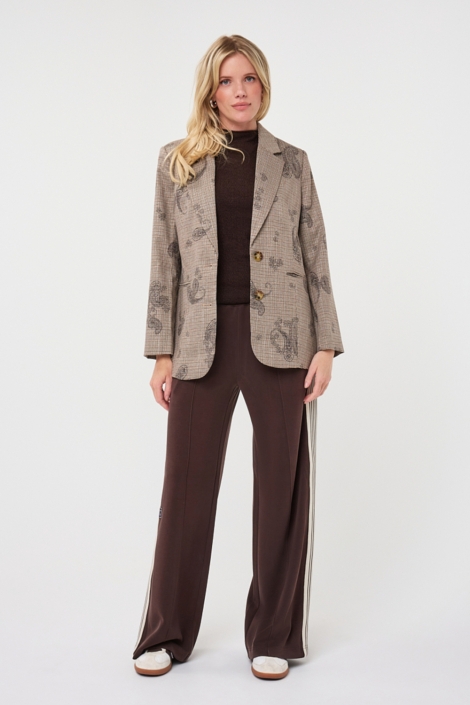 EsQualo zwarte dames blazer
