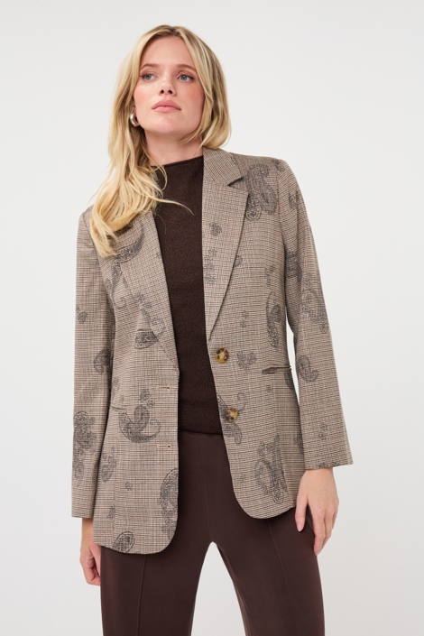 EsQualo zwarte dames blazer