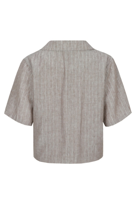 Fluresk bruine dames blazer | Achteraanzicht