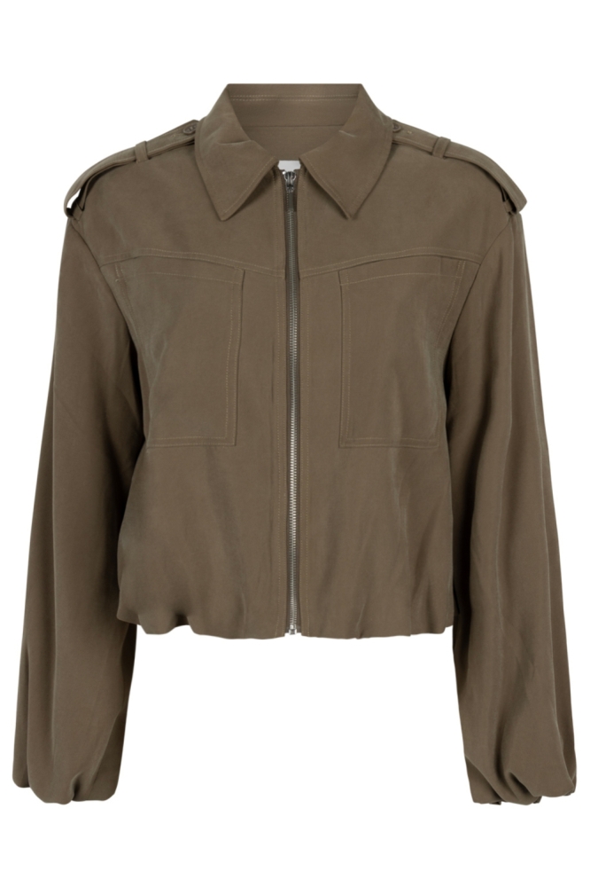 Aaiko groene dames jas | Vooraanzicht