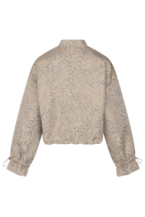 Lofty Manner zilveren dames jas | Achteraanzicht