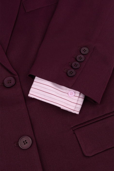 Studio Amaya bordeaux dames blazer | Close up