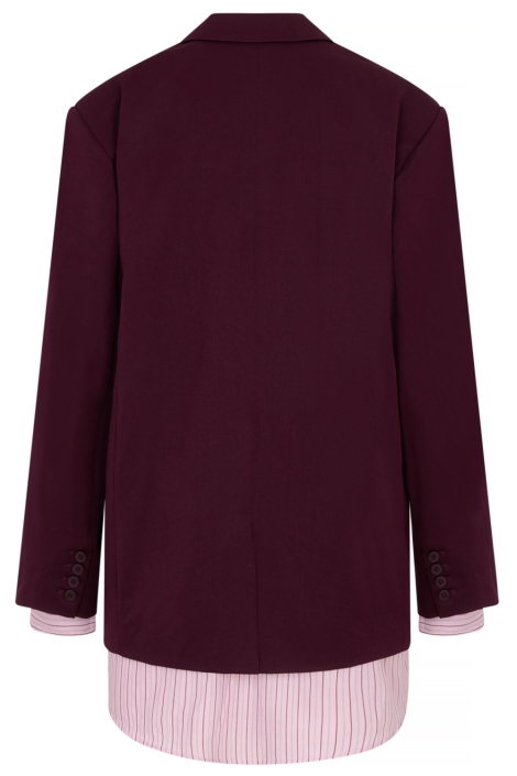 Studio Amaya bordeaux dames blazer | Achteraanzicht