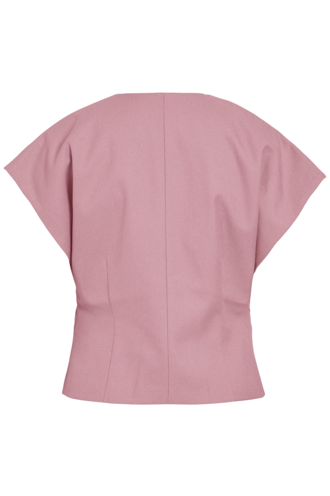 Vila roze dames gilet | Achteraanzicht