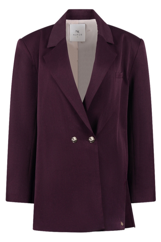 Nukus bordeaux dames blazer | Vooraanzicht