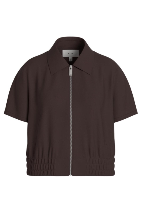 Vila bruine dames blouse | Vooraanzicht