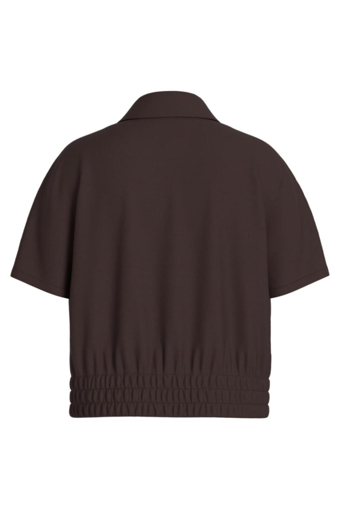 Vila bruine dames blouse | Achteraanzicht