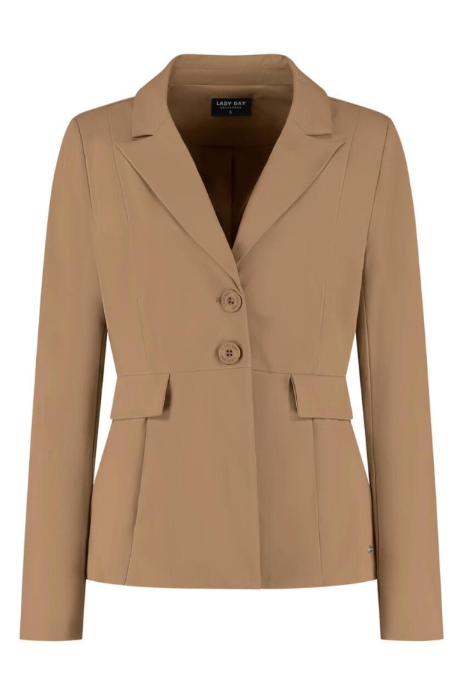 Lady Day camel dames blazer | Vooraanzicht