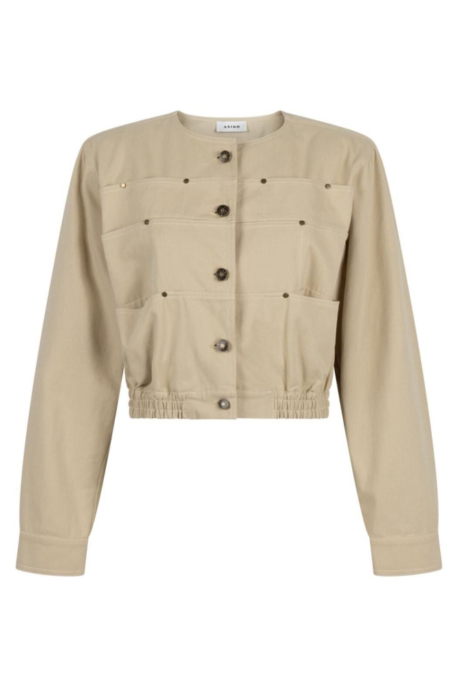 Aaiko beige dames jas | Vooraanzicht