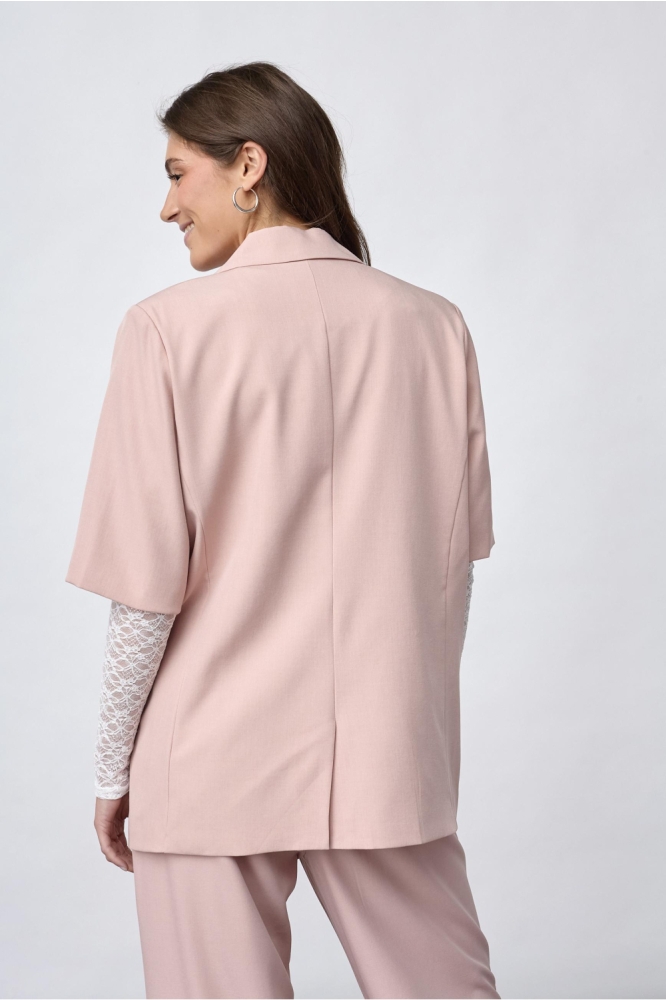SisterS point roze dames blazer | Model achteraanzicht