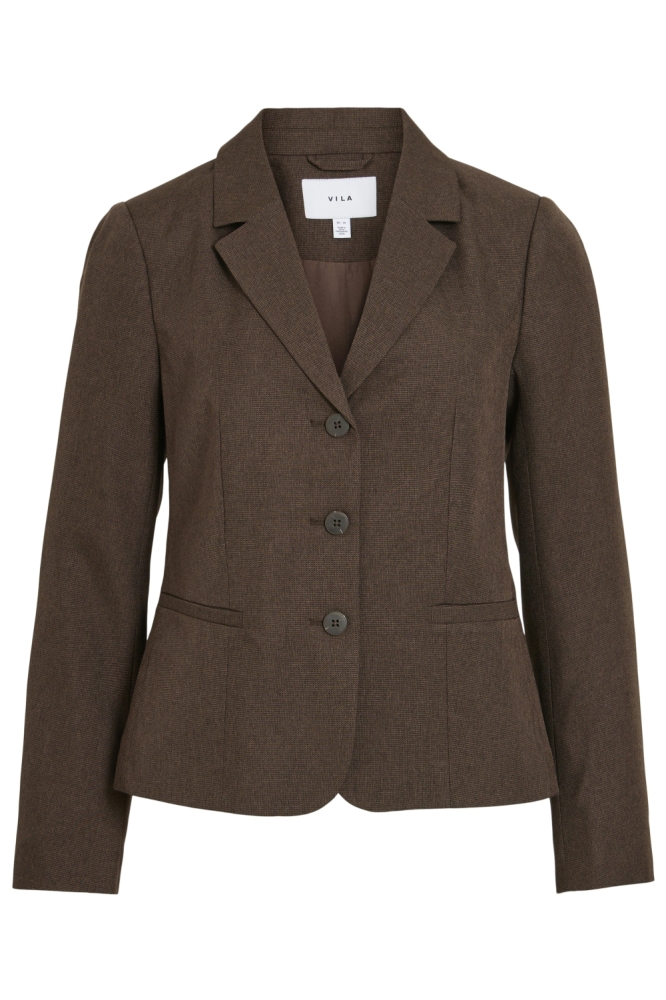 Vila bruine dames blazer | Vooraanzicht