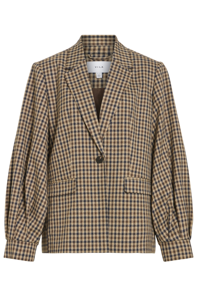 Vila bruine dames blazer | Vooraanzicht