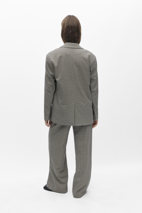 Object blauwe dames blazer | Model achteraanzicht