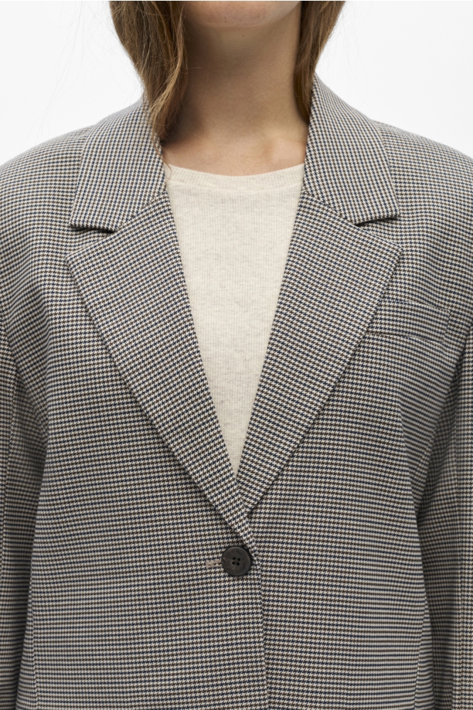 Object blauwe dames blazer | Close up