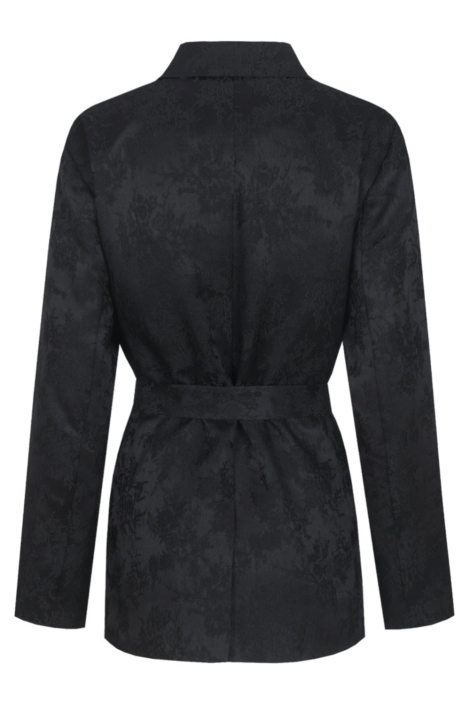 Fluresk zwarte dames blazer | Achteraanzicht