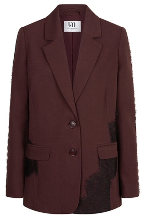 Lofty Manner bordeaux dames blazer | Vooraanzicht