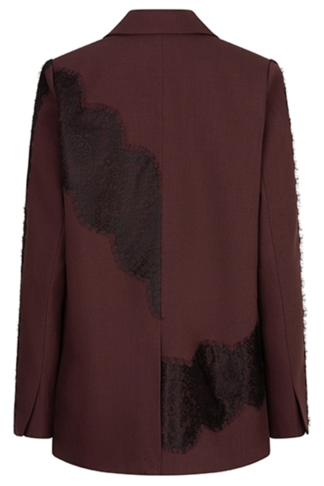 Lofty Manner bordeaux dames blazer | Achteraanzicht