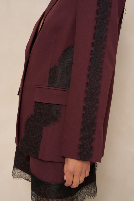 Lofty Manner bordeaux dames blazer | Unique Selling Point