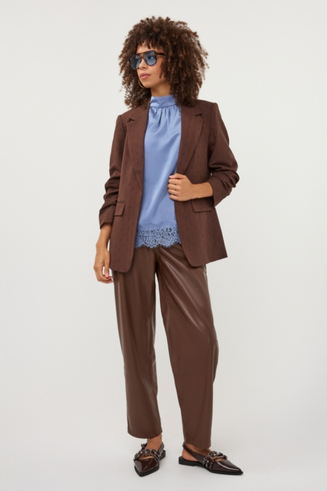 EsQualo bruine dames blazer | Model