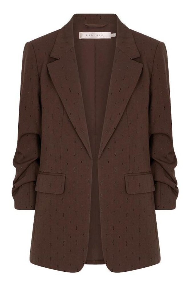 EsQualo bruine dames blazer | Vooraanzicht