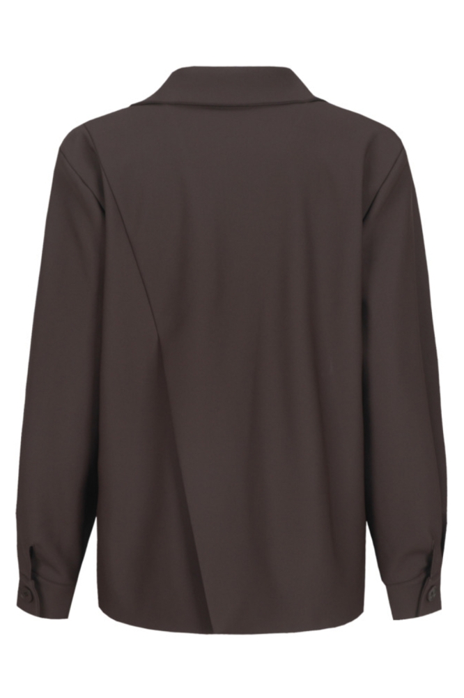 Fluresk bruine dames blazer | Achteraanzicht
