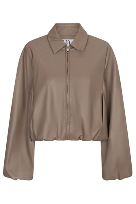 Lofty Manner taupe dames jas | Vooraanzicht