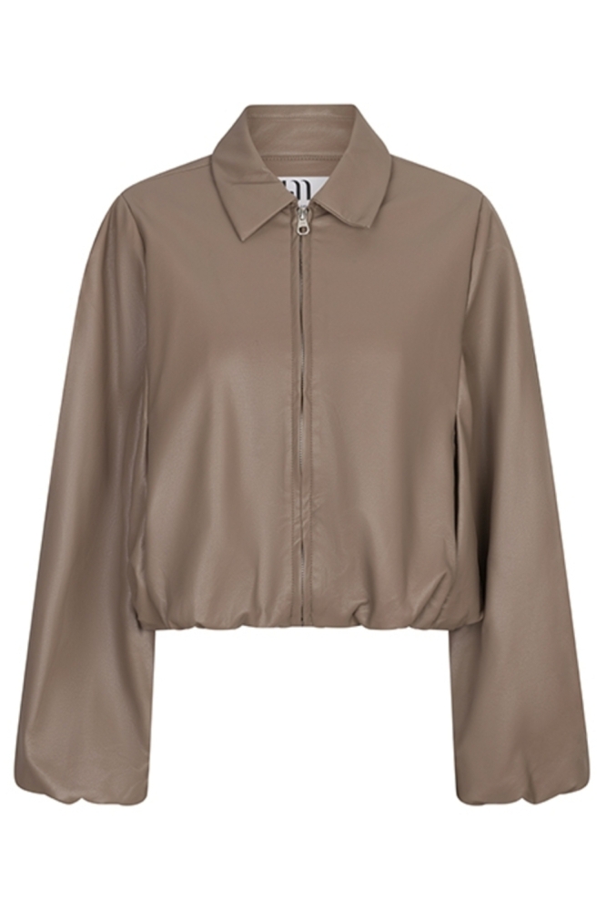 Lofty Manner taupe dames jas | Vooraanzicht