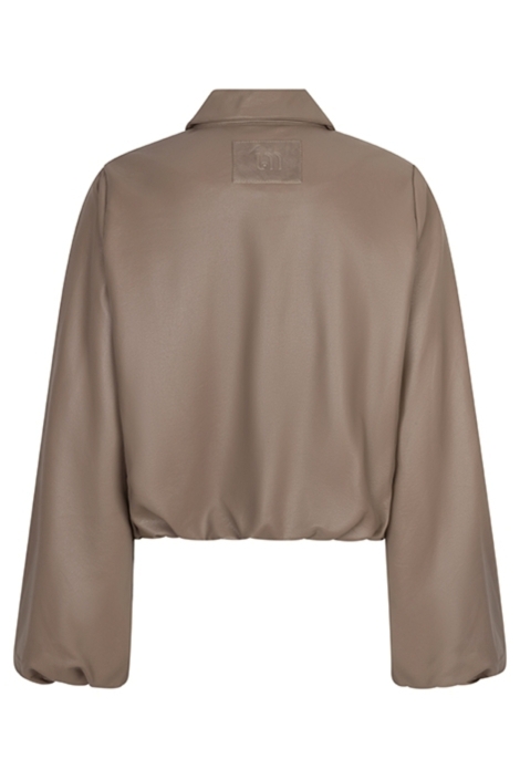 Lofty Manner taupe dames jas | Achteraanzicht