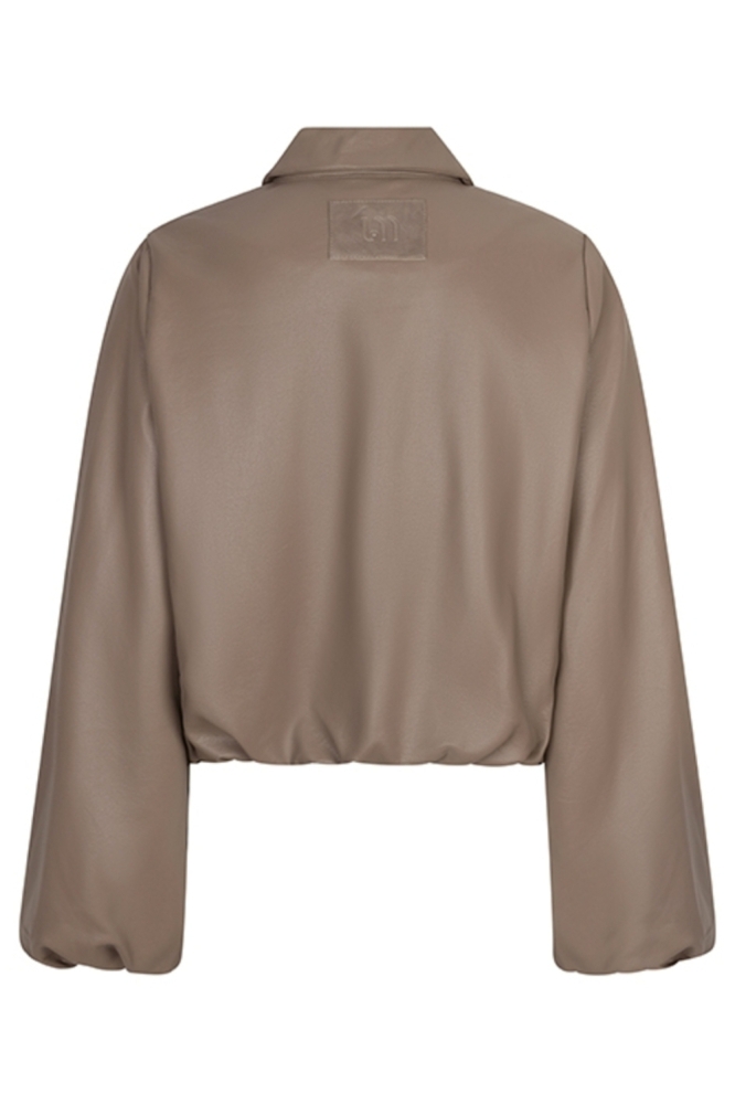 Lofty Manner taupe dames jas | Achteraanzicht