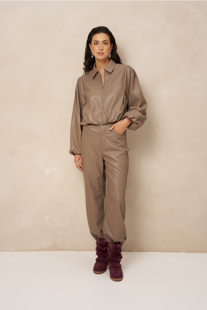 Lofty Manner taupe dames jas | Model